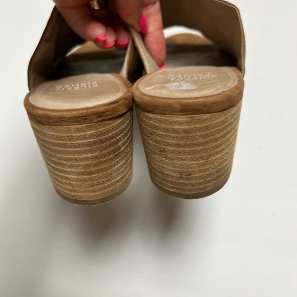 Eileen Fisher Vero Cuoio Leather Block heel Brown Size 9 - Picture 6 of 8